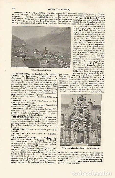 Otros art&iacute;culos de coleccionismo en papel: LAMINA ESPASA 30241: Hospenthal Suiza y el antiguo Hospicio de Madrid - Varios