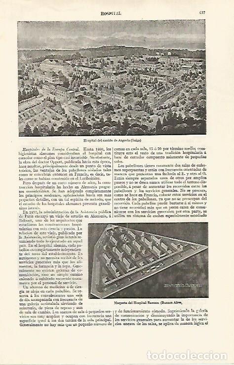 Otros art&iacute;culos de coleccionismo en papel: LAMINA ESPASA 30247: Hospital del canton de Argovia Suiza - Varios
