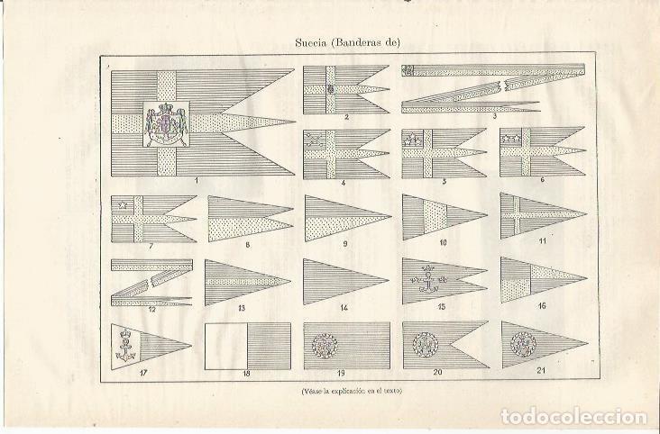Otros art&iacute;culos de coleccionismo en papel: LAMINA ESPASA 37102: Banderas de Suecia - Varios