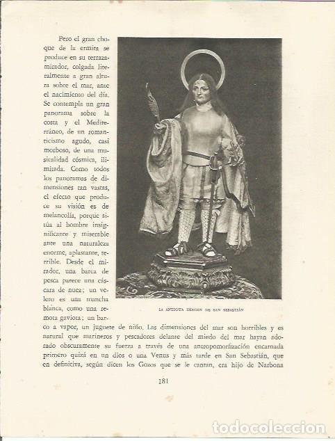 Otros art&iacute;culos de coleccionismo en papel: LAMINA 25162: Imagen de Sant Sebastia - Josep Pla
