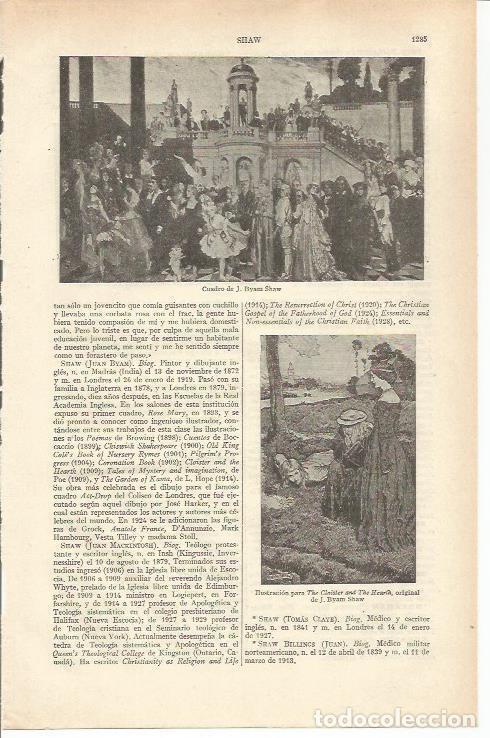 Otros art&iacute;culos de coleccionismo en papel: LAMINA ESPASA 37066: Cuadro de J. Byam Shaw - Varios