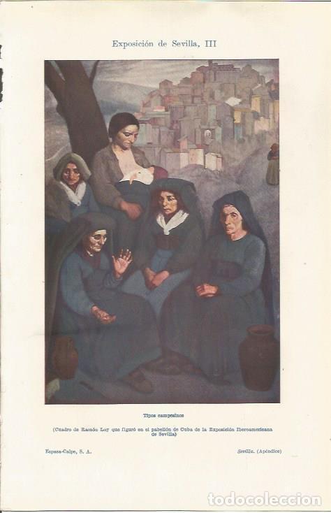 Otros art&iacute;culos de coleccionismo en papel: LAMINA ESPASA 37061: Tipos campesinos, por Ramon Loy - Varios