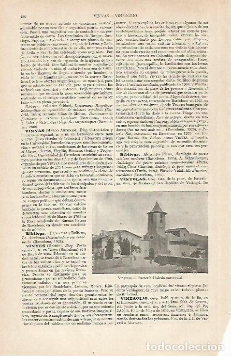 Otros art&iacute;culos de coleccionismo en papel: LAMINA ESPASA 30411: Iglesia de Vinyoles Barcelona - Varios