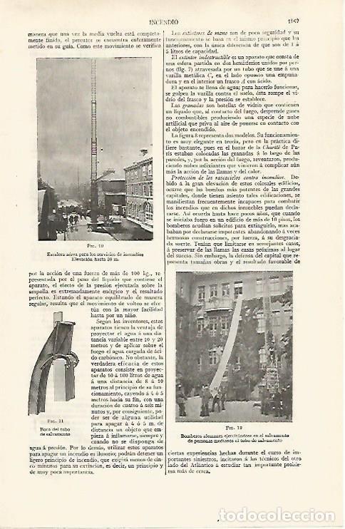 Otros art&iacute;culos de coleccionismo en papel: LAMINA ESPASA 30337: Escalera para apagar incendios - Varios
