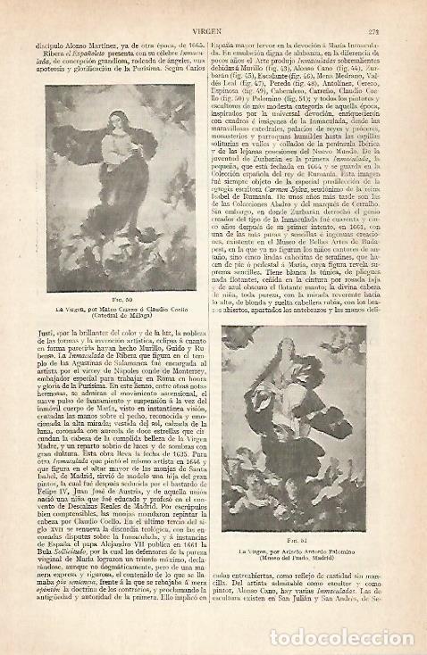 Otros art&iacute;culos de coleccionismo en papel: LAMINA ESPASA 30432: La Virgen por Cerezo y Palomino - Varios