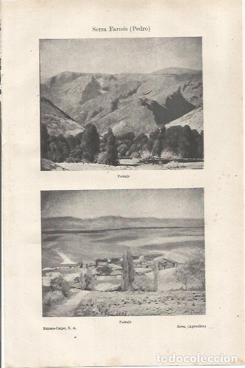 Otros art&iacute;culos de coleccionismo en papel: LAMINA ESPASA 37048: Paisaje, por Pedro Serra Farnes - Varios