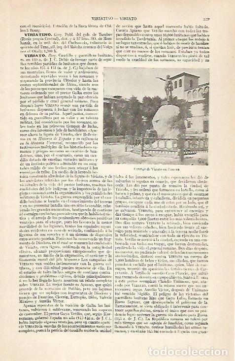 Otros art&iacute;culos de coleccionismo en papel: LAMINA ESPASA 30439: Estatua de Viriato en Zamora - Varios