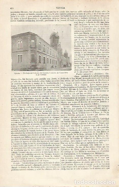 Otros art&iacute;culos de coleccionismo en papel: LAMINA ESPASA 30472: Colegio del Sagrado Corazon de Vitoria - Varios