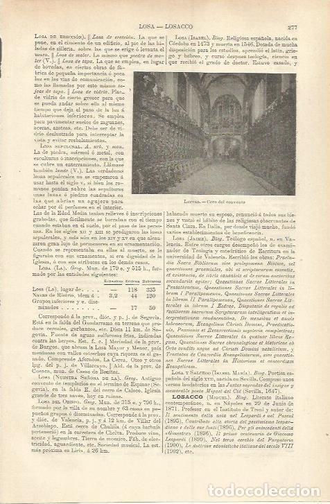 Otros art&iacute;culos de coleccionismo en papel: LAMINA ESPASA 37179: Coro del convento de Lorvao, Portugal - Varios