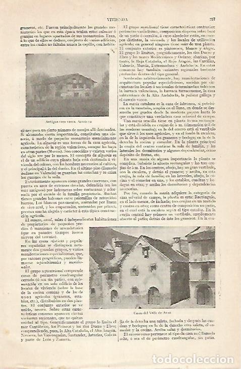 Otros art&iacute;culos de coleccionismo en papel: LAMINA ESPASA 30493: Antigua casa vasca - Varios