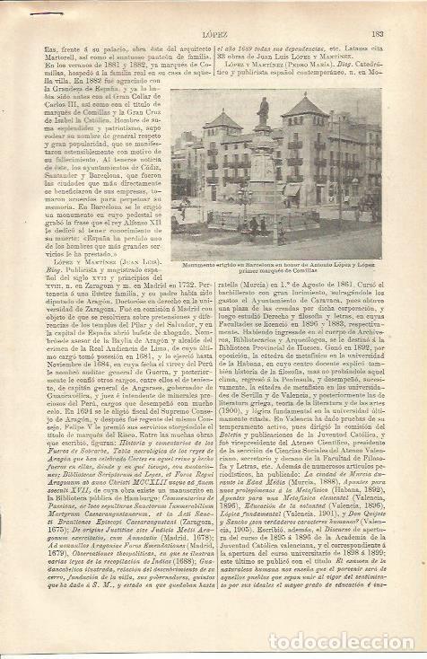Otros art&iacute;culos de coleccionismo en papel: LAMINA ESPASA 37146: Plaza de Antonio Lopez en Barcelona - Varios