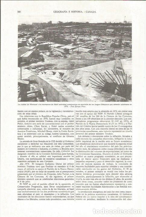 Otros art&iacute;culos de coleccionismo en papel: LAMINA ESPASA 36825: Construccion en Montreal de edificios olimpicos - Varios