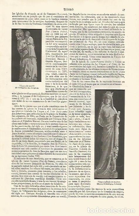 Otros art&iacute;culos de coleccionismo en papel: LAMINA ESPASA 30538: Virgen de marfil y Virgen de madera - Varios