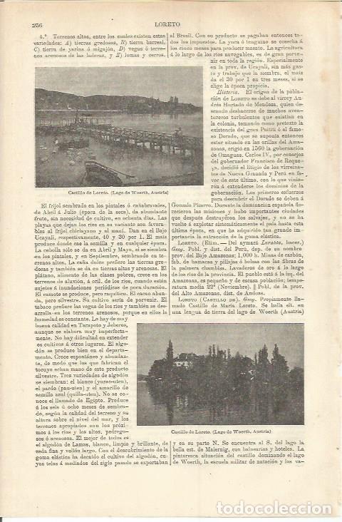 Otros art&iacute;culos de coleccionismo en papel: LAMINA ESPASA 37171: Castillo de Loreto - Varios