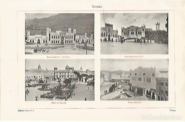 Otros art&iacute;culos de coleccionismo en papel: LAMINA ESPASA 30549: Estacion Plaza de Espa&ntilde;a Teatro en Tetuan - Varios