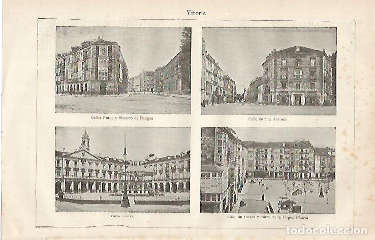 Otros art&iacute;culos de coleccionismo en papel: LAMINA ESPASA 30466: Vistas de Vitoria - Varios