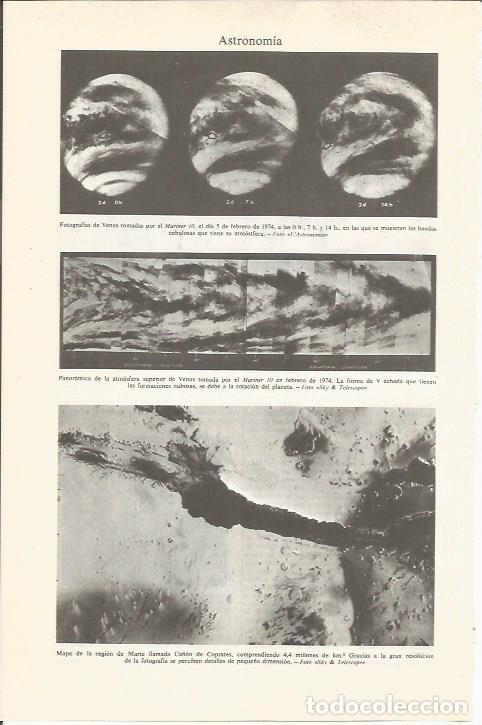 Otros art&iacute;culos de coleccionismo en papel: LAMINA ESPASA 36771: Fotografias del planeta Venus - Varios