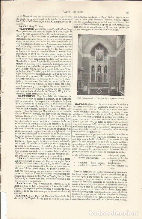 Otros art&iacute;culos de coleccionismo en papel: LAMINA ESPASA 36997: Iglesia catolica en Safi, Marruecos - Varios