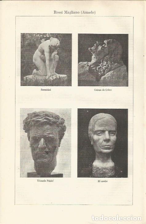 Otros art&iacute;culos de coleccionismo en papel: LAMINA ESPASA 36982: Serenidad, Mi Madre, Eduardo Fabini y Cabeza de Cristo, por Amado Rossi Maglian