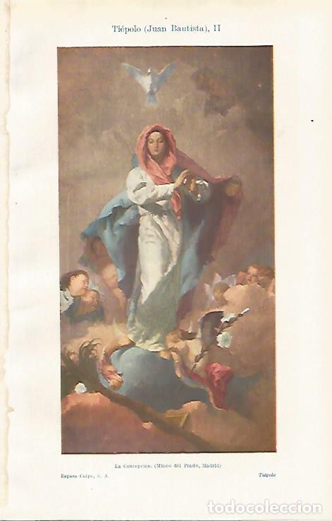 Otros art&iacute;culos de coleccionismo en papel: LAMINA ESPASA 30615: La Concepcion por Tiepolo - Varios