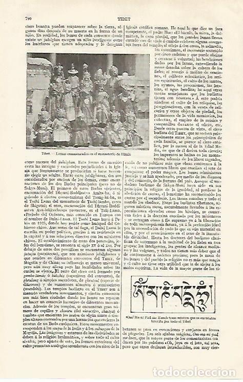 Otros art&iacute;culos de coleccionismo en papel: LAMINA ESPASA 30602: Lamas en el Monasterio de Himis Tibet - Varios