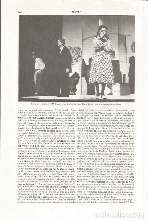Otros art&iacute;culos de coleccionismo en papel: LAMINA ESPASA 36941: Escena de Berenavem a les fosques de Benet i Jornet - Varios