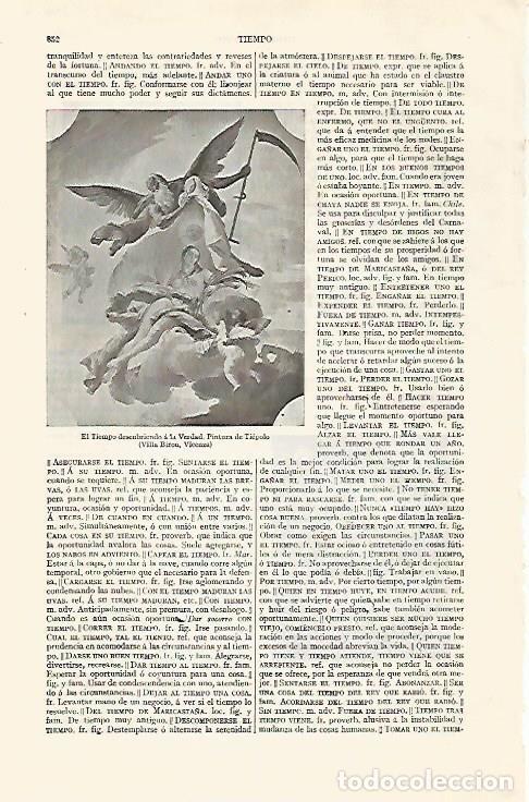 Otros art&iacute;culos de coleccionismo en papel: LAMINA ESPASA 30607: El Tiempo descubriendo a la Verdad por Tiepolo - Varios