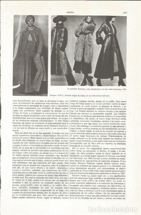 Otros art&iacute;culos de coleccionismo en papel: LAMINA ESPASA 36898: Moda para la temporada 1970-1971 - Varios