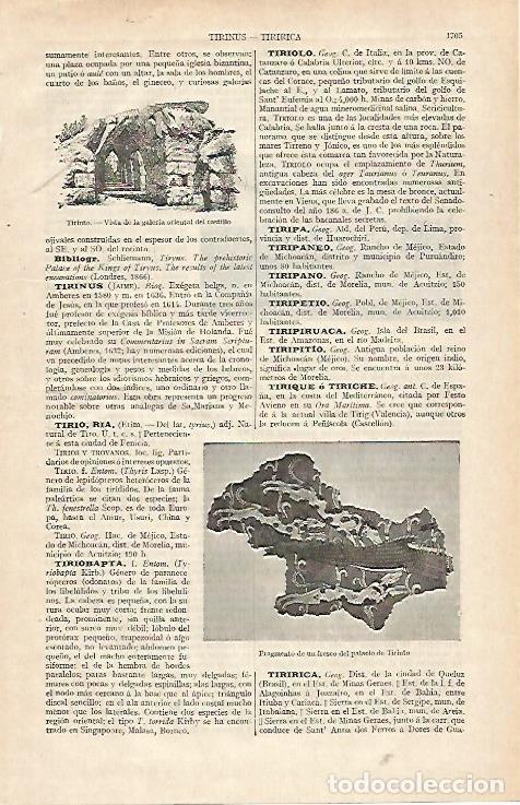Otros art&iacute;culos de coleccionismo en papel: LAMINA ESPASA 30703: Dibujo del castillo de Tirinto Grecia - Varios