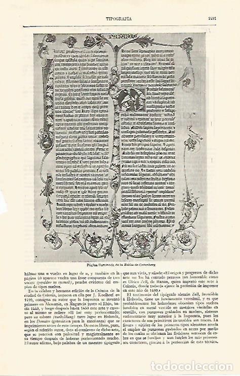 Otros art&iacute;culos de coleccionismo en papel: LAMINA ESPASA 30679: Pagina de la Biblia de Gutenberg - Varios