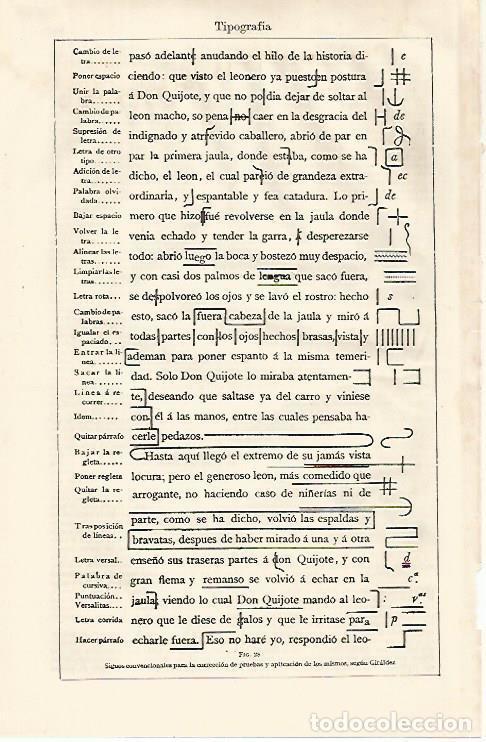 Otros art&iacute;culos de coleccionismo en papel: LAMINA ESPASA 30686: Signos convencionales para la correccion de pruebas - Varios