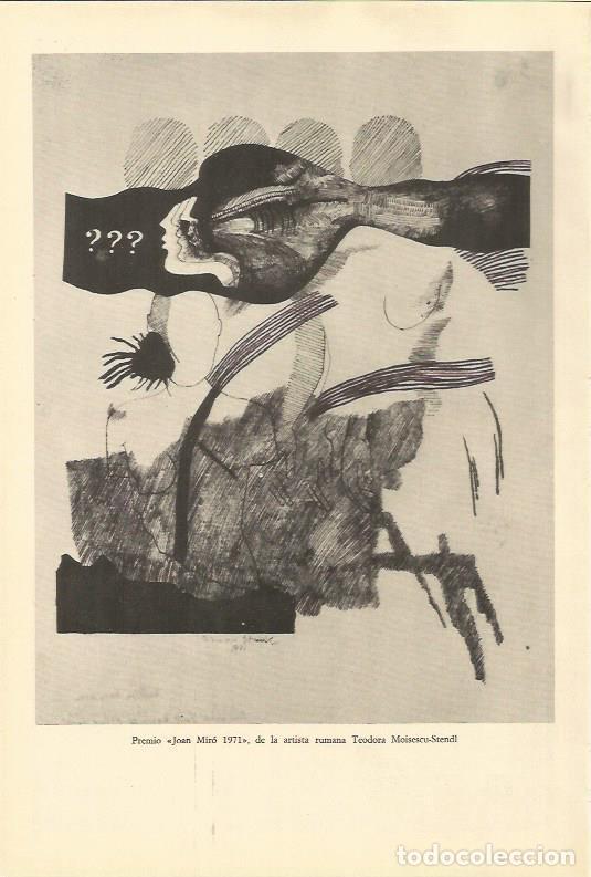 Otros art&iacute;culos de coleccionismo en papel: LAMINA 25554: Premio Joan Miro 1971 a Teodora Moisescu-Stendl - Varios