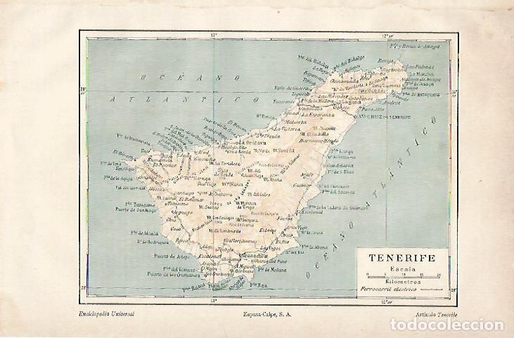 Otros art&iacute;culos de coleccionismo en papel: LAMINA ESPASA 2743: Mapa de Tenerife - Varios Autores
