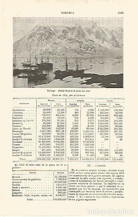 Otros art&iacute;culos de coleccionismo en papel: LAMINA ESPASA 20264: Fiordo en Noruega - Varios