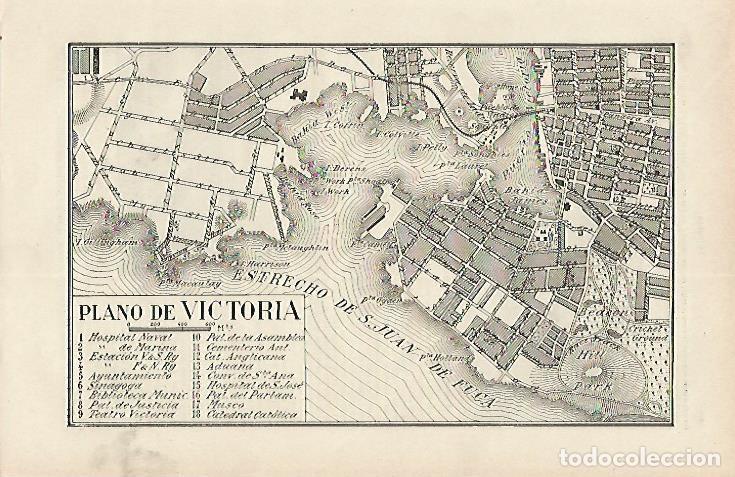 Otros art&iacute;culos de coleccionismo en papel: LAMINA DE ESPASA 243: Plano de Victoria - Varios autores