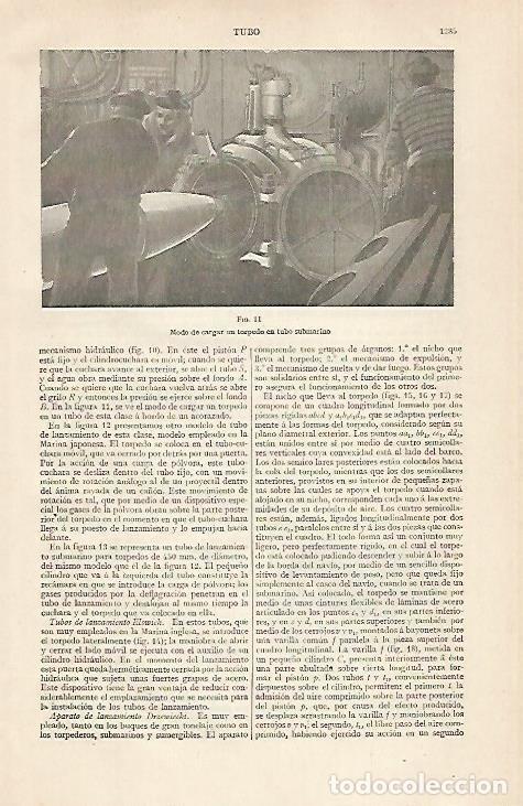 Otros art&iacute;culos de coleccionismo en papel: LAMINA ESPASA 20562: Cargando un torpedo en un submarino - Varios