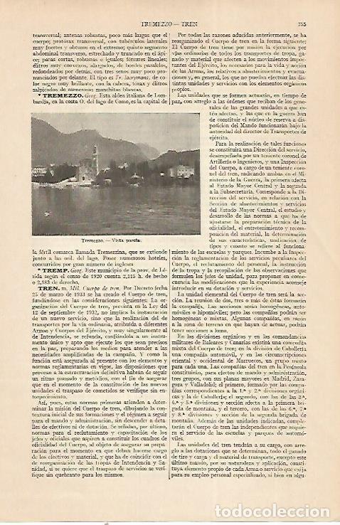 Otros art&iacute;culos de coleccionismo en papel: LAMINA ESPASA 22412: Vista de Tremezzo Italia - Varios