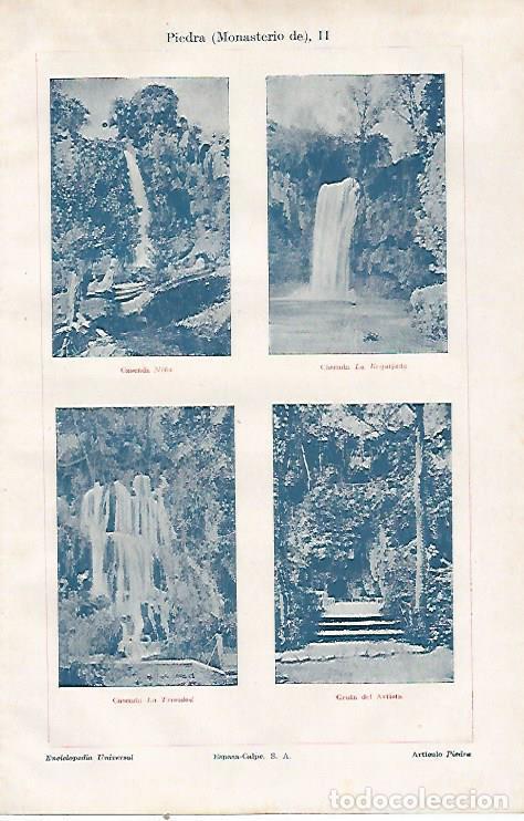 Otros art&iacute;culos de coleccionismo en papel: LAMINA ESPASA 23217: Cascadas y grutas del Monasterio de Piedra - Varios