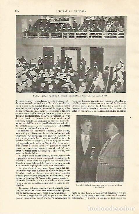 Otros art&iacute;culos de coleccionismo en papel: LAMINA ESPASA 22018: Apertura del Parlamento de Sudan en 1954 - Varios