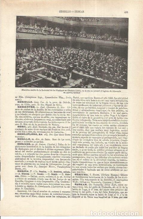 Otros art&iacute;culos de coleccionismo en papel: LAMINA ESPASA 37210: Sesion de la ONU en 1926 - Varios
