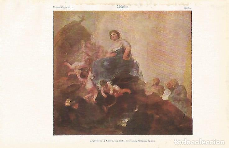 Otros art&iacute;culos de coleccionismo en papel: LAMINA ESPASA 24588: Alegoria de la Musica por Goya - Varios