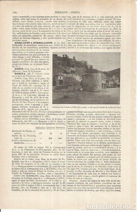 Otros art&iacute;culos de coleccionismo en papel: LAMINA ESPASA 37038: Castillo y pueblo de Zorita de los Canes, Guadalajara - Varios