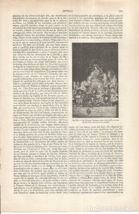 Otros art&iacute;culos de coleccionismo en papel: LAMINA ESPASA 37245: La Divina Pastora de Sevilla - Varios
