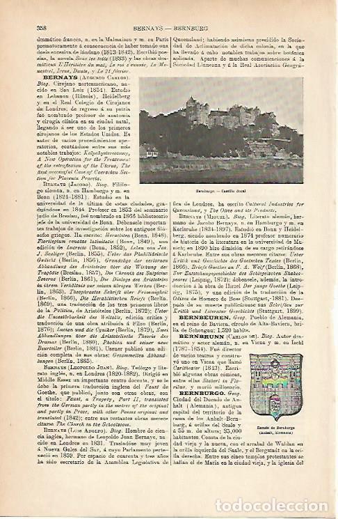 Otros art&iacute;culos de coleccionismo en papel: LAMINA ESPASA 25189: Castillo ducal de Bernburgo - Varios