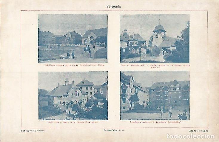 Otros art&iacute;culos de coleccionismo en papel: LAMINA ESPASA 4155: Vivienda en la Colonia Friedrichhof y Altenhof - Varios Autores