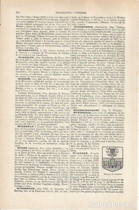 Otros art&iacute;culos de coleccionismo en papel: LAMINA ESPASA 36812: Escudo de Windsor - Varios
