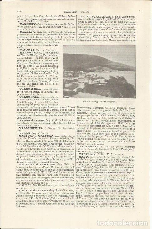Otros art&iacute;culos de coleccionismo en papel: LAMINA ESPASA 36867: Golfo de Yalta, Crimea - Varios