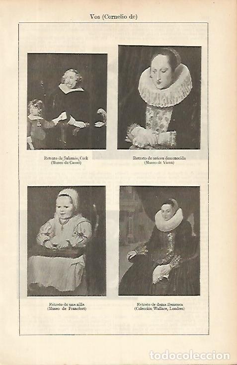 Otros art&iacute;culos de coleccionismo en papel: LAMINA ESPASA 4176: Retratos por Cornelio de Vos - Varios Autores