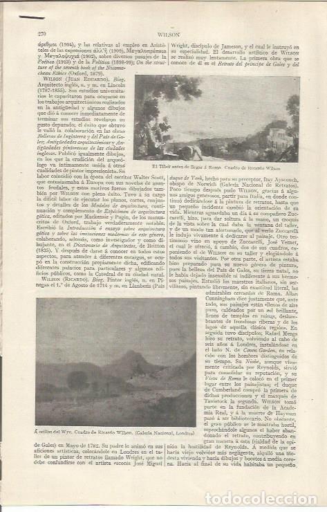 Otros art&iacute;culos de coleccionismo en papel: LAMINA ESPASA 36802: El Tiber antes de llegar a Roma, por R. Wilson - Varios