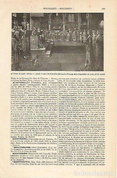 Otros art&iacute;culos de coleccionismo en papel: LAMINA ESPASA 4926: El Fuero de Leon por D. Monteserin - Varios Autores